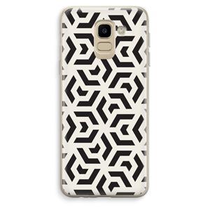 CaseCompany Crazy pattern: Samsung Galaxy J6 (2018) Transparant Hoesje