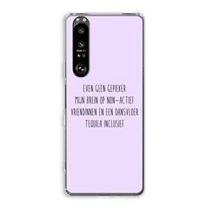 CaseCompany Tequila: Sony Xperia 1 III Transparant Hoesje