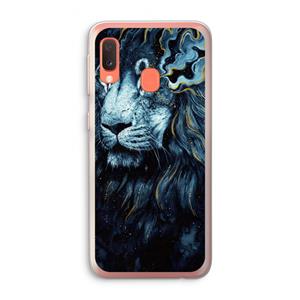 CaseCompany Darkness Lion: Samsung Galaxy A20e Transparant Hoesje