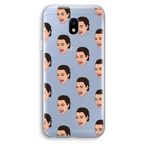 CaseCompany Ugly Cry Call: Samsung Galaxy J3 (2017) Transparant Hoesje