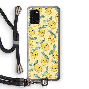 CaseCompany Citroenen: Samsung Galaxy A31 Transparant Hoesje met koord