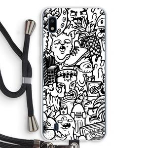 CaseCompany Vexx Mixtape #2: Samsung Galaxy A10 Transparant Hoesje met koord