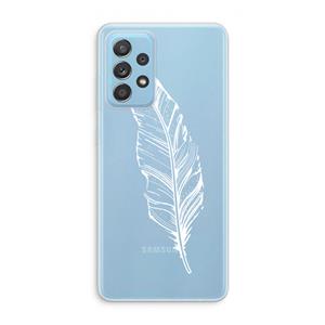 CaseCompany Pluim: Samsung Galaxy A73 Transparant Hoesje
