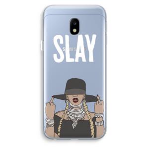 CaseCompany Slay All Day: Samsung Galaxy J3 (2017) Transparant Hoesje