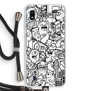 CaseCompany Vexx City #2: Samsung Galaxy A10 Transparant Hoesje met koord