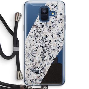 CaseCompany Gespikkelde marmer: Samsung Galaxy A6 (2018) Transparant Hoesje met koord