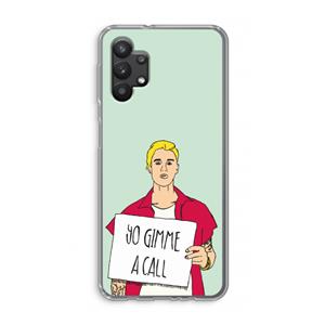 CaseCompany Gimme a call: Samsung Galaxy A32 5G Transparant Hoesje