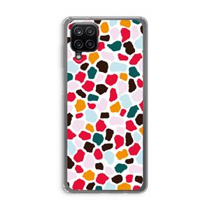 CaseCompany Colored Giraffe: Samsung Galaxy A12 Transparant Hoesje