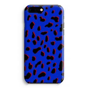 CaseCompany Blue Leopard: iPhone 8 Plus Volledig Geprint Hoesje