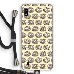 CaseCompany Slapende poes: Samsung Galaxy A10 Transparant Hoesje met koord