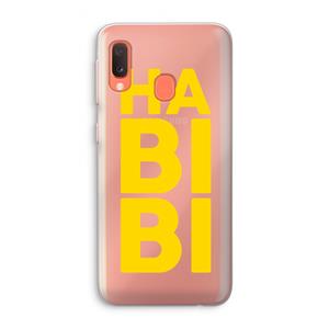 CaseCompany Habibi Blue: Samsung Galaxy A20e Transparant Hoesje