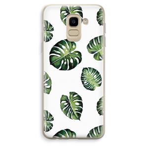 CaseCompany Tropische bladeren: Samsung Galaxy J6 (2018) Transparant Hoesje