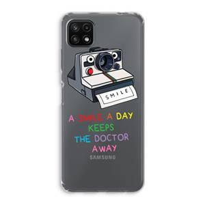 CaseCompany Smile: Samsung Galaxy A22 5G Transparant Hoesje