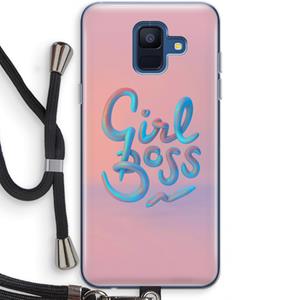CaseCompany Girl boss: Samsung Galaxy A6 (2018) Transparant Hoesje met koord