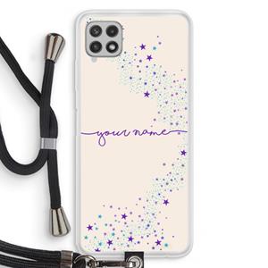 CaseCompany Sterren: Samsung Galaxy A22 4G Transparant Hoesje met koord