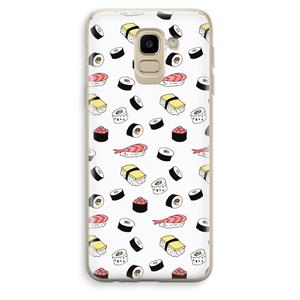 CaseCompany Sushi time: Samsung Galaxy J6 (2018) Transparant Hoesje