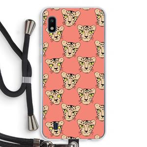 CaseCompany Tijger: Samsung Galaxy A10 Transparant Hoesje met koord