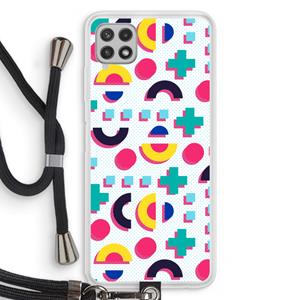 CaseCompany 8-bit N°2: Samsung Galaxy A22 4G Transparant Hoesje met koord