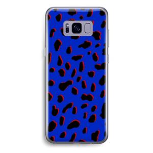 CaseCompany Blue Leopard: Samsung Galaxy S8 Plus Transparant Hoesje