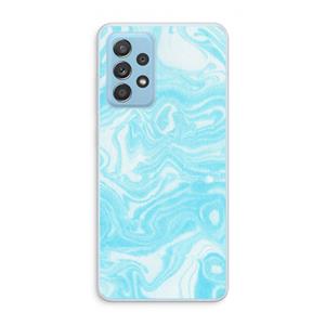 CaseCompany Waterverf blauw: Samsung Galaxy A73 Transparant Hoesje