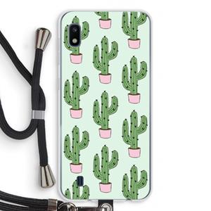 CaseCompany Cactus Lover: Samsung Galaxy A10 Transparant Hoesje met koord