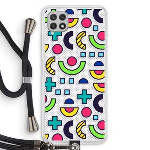 CaseCompany 8-bit N°6: Samsung Galaxy A22 4G Transparant Hoesje met koord