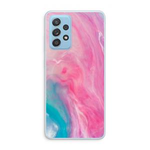 CaseCompany Roze explosie: Samsung Galaxy A73 Transparant Hoesje