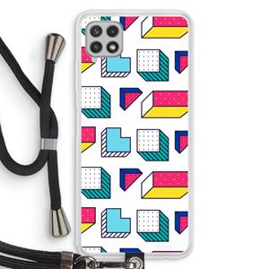 CaseCompany 8-bit N°7: Samsung Galaxy A22 4G Transparant Hoesje met koord