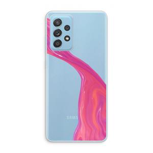 CaseCompany Paarse stroom: Samsung Galaxy A73 Transparant Hoesje