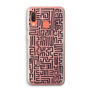 CaseCompany Moroccan Print: Samsung Galaxy A20e Transparant Hoesje