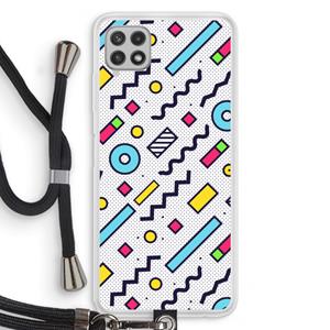 CaseCompany 8-bit N°8: Samsung Galaxy A22 4G Transparant Hoesje met koord