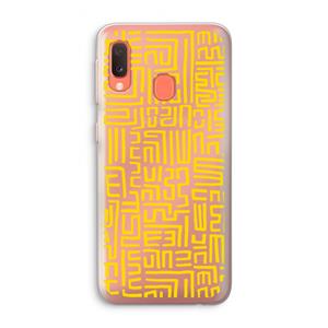 CaseCompany Majorelle Blue Print: Samsung Galaxy A20e Transparant Hoesje
