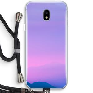 CaseCompany Sunset pastel: Samsung Galaxy J3 (2017) Transparant Hoesje met koord