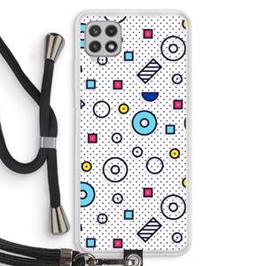 CaseCompany 8-bit N°9: Samsung Galaxy A22 4G Transparant Hoesje met koord
