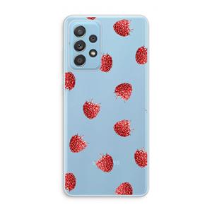 CaseCompany Framboosjes: Samsung Galaxy A73 Transparant Hoesje