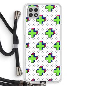 CaseCompany 8-bit N°10: Samsung Galaxy A22 4G Transparant Hoesje met koord