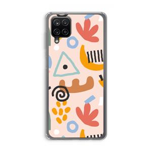 CaseCompany Abstract: Samsung Galaxy A12 Transparant Hoesje