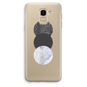 CaseCompany Marmeren cirkels: Samsung Galaxy J6 (2018) Transparant Hoesje