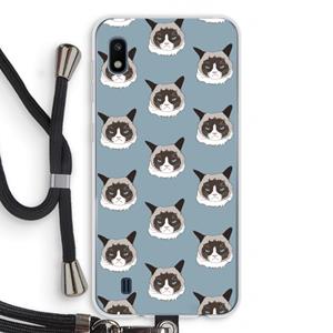 CaseCompany It's a Purrr Case: Samsung Galaxy A10 Transparant Hoesje met koord
