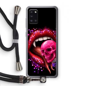 CaseCompany Dodelijk zoet: Samsung Galaxy A31 Transparant Hoesje met koord