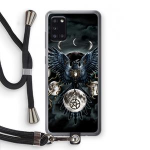 CaseCompany Sinister Wings: Samsung Galaxy A31 Transparant Hoesje met koord