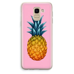 CaseCompany Grote ananas: Samsung Galaxy J6 (2018) Transparant Hoesje