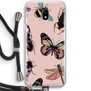 CaseCompany Tiny Bugs: Samsung Galaxy J3 (2017) Transparant Hoesje met koord