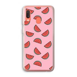 CaseCompany Watermeloen: Samsung Galaxy A20e Transparant Hoesje