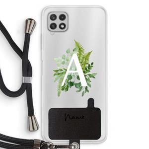 CaseCompany Green Brush: Samsung Galaxy A22 4G Transparant Hoesje met koord
