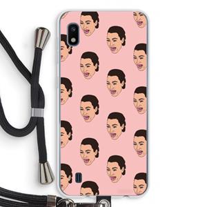 CaseCompany Ugly Cry Call: Samsung Galaxy A10 Transparant Hoesje met koord