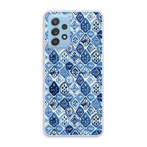 CaseCompany Blauw motief: Samsung Galaxy A73 Transparant Hoesje