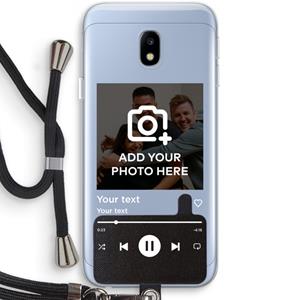 CaseCompany Music Player: Samsung Galaxy J3 (2017) Transparant Hoesje met koord