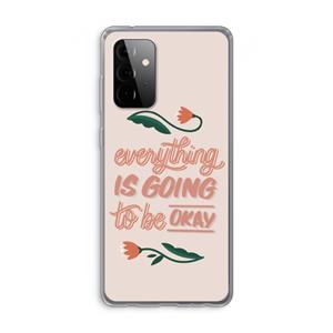 CaseCompany Optimistic flower girl: Samsung Galaxy A72 Transparant Hoesje