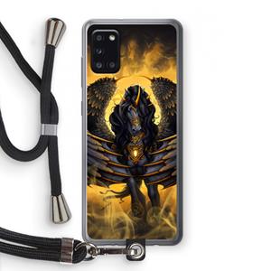 CaseCompany Pegasus: Samsung Galaxy A31 Transparant Hoesje met koord